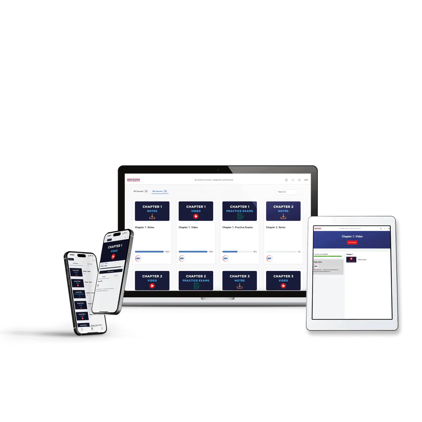 Online construction contractor school in California for licensing.