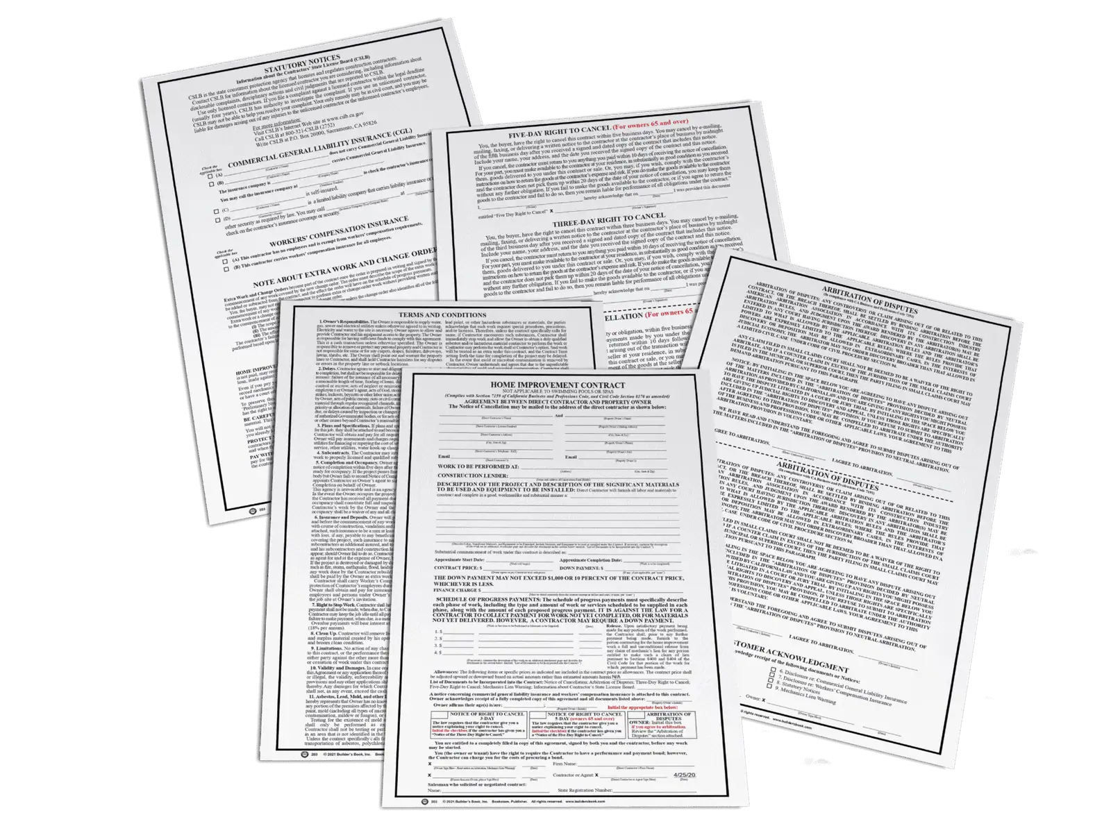 Comprehensive California contractor licensing study guides and exam documents.